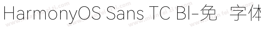 HarmonyOS Sans TC Bl字体转换